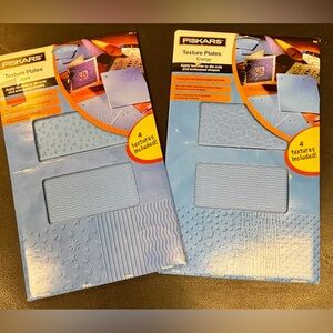 Fiskars Blue Texture Plates Set Energy and Spirit. 5652 and 5651